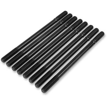 A group of black pencils on top of each other.
