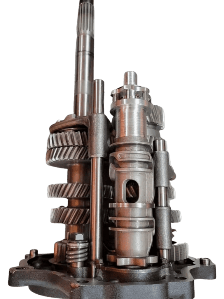 A close up of some gears and other parts