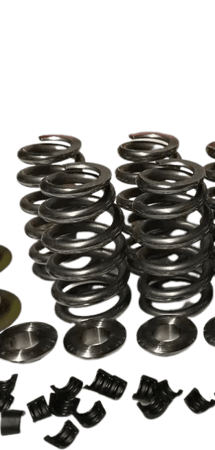 A stack of springs on top of each other.