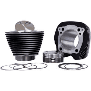 A black and silver cylinder, piston, and bearing assembly.