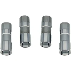 A set of four metal nuts for the front wheel.